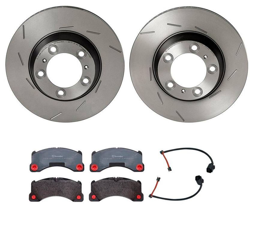 Porsche Brembo Brakes Kit Pads and Rotors Front (360mm) (LowMet